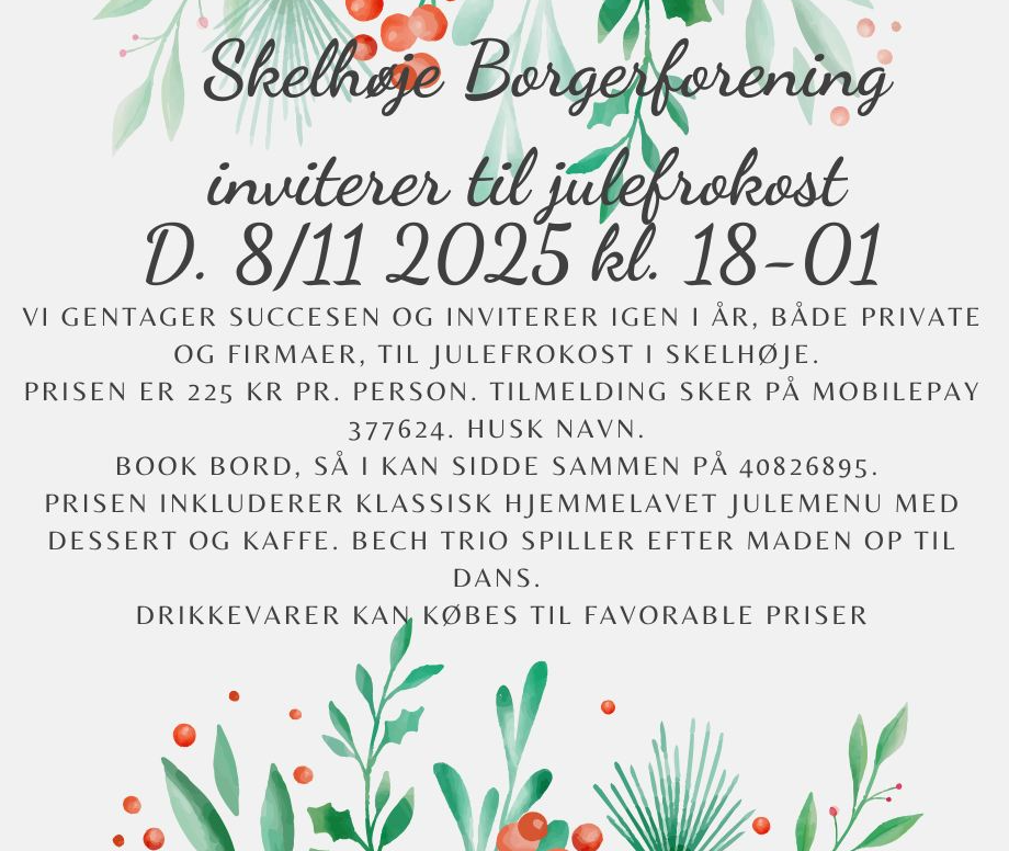 Julefrokost @ i Skelhøje Kulturhus